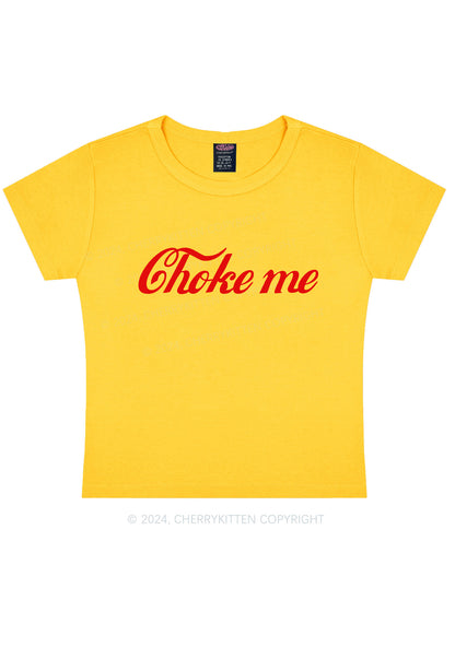 Choke Me Y2K Baby Tee Cherrykitten