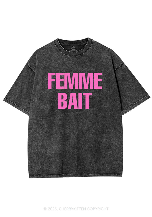 Femme Bait Y2K Shirts Washed Tee Cherrykitten