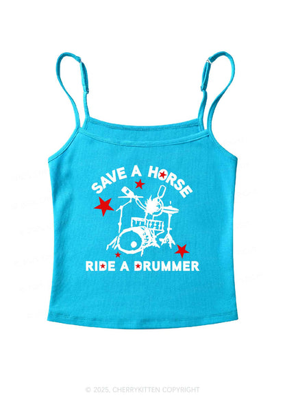 Save Horse Ride Drummer Y2K Spaghetti Strap Cami Cherrykitten