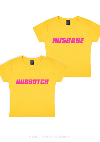 Husbabe Husbutch Y2K Valentine's Day Baby Tee Cherrykitten