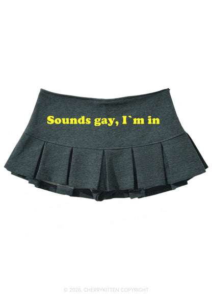 Sounds Gay Pride Y2K Mini Pleated Skirts Cherrykitten