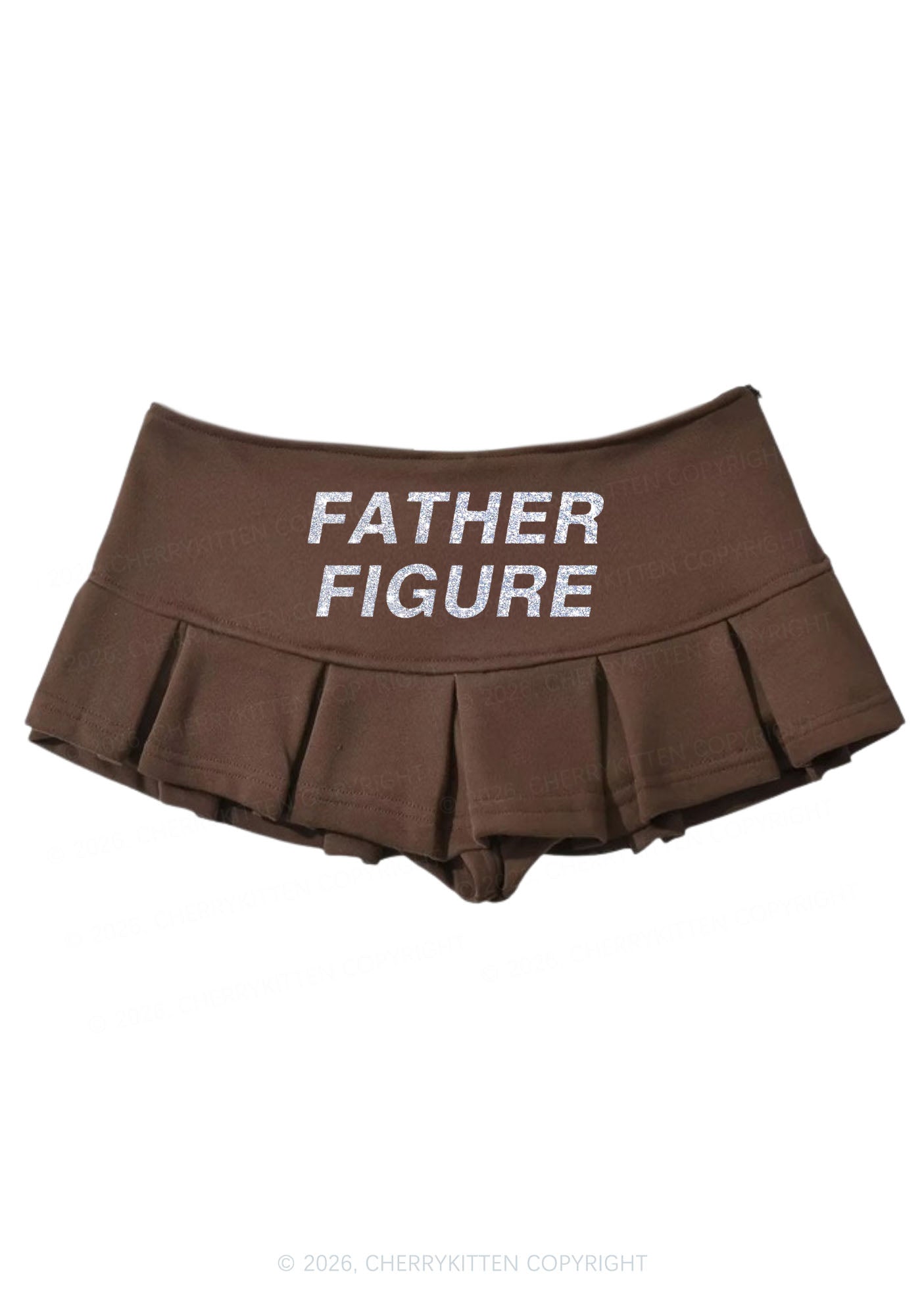 Glitter Father Figure Y2K Mini Pleated Skirts Cherrykitten