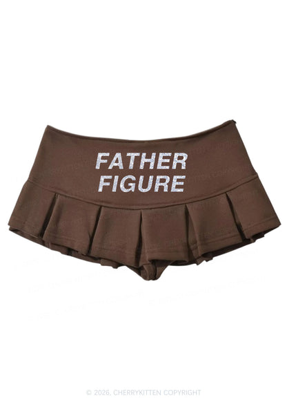 Glitter Father Figure Y2K Mini Pleated Skirts Cherrykitten