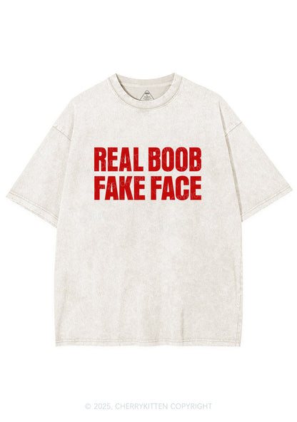 Fake Face Real Bxxb Y2K Shirts Washed Tee Cherrykitten