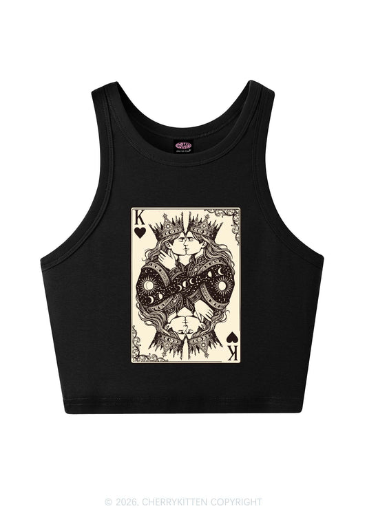 Kings Kissing Pride Y2K Crop Tank Top Cherrykitten