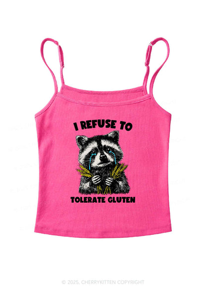 Refuse To Tolerate Gluten Y2K Spaghetti Strap Cami Cherrykitten