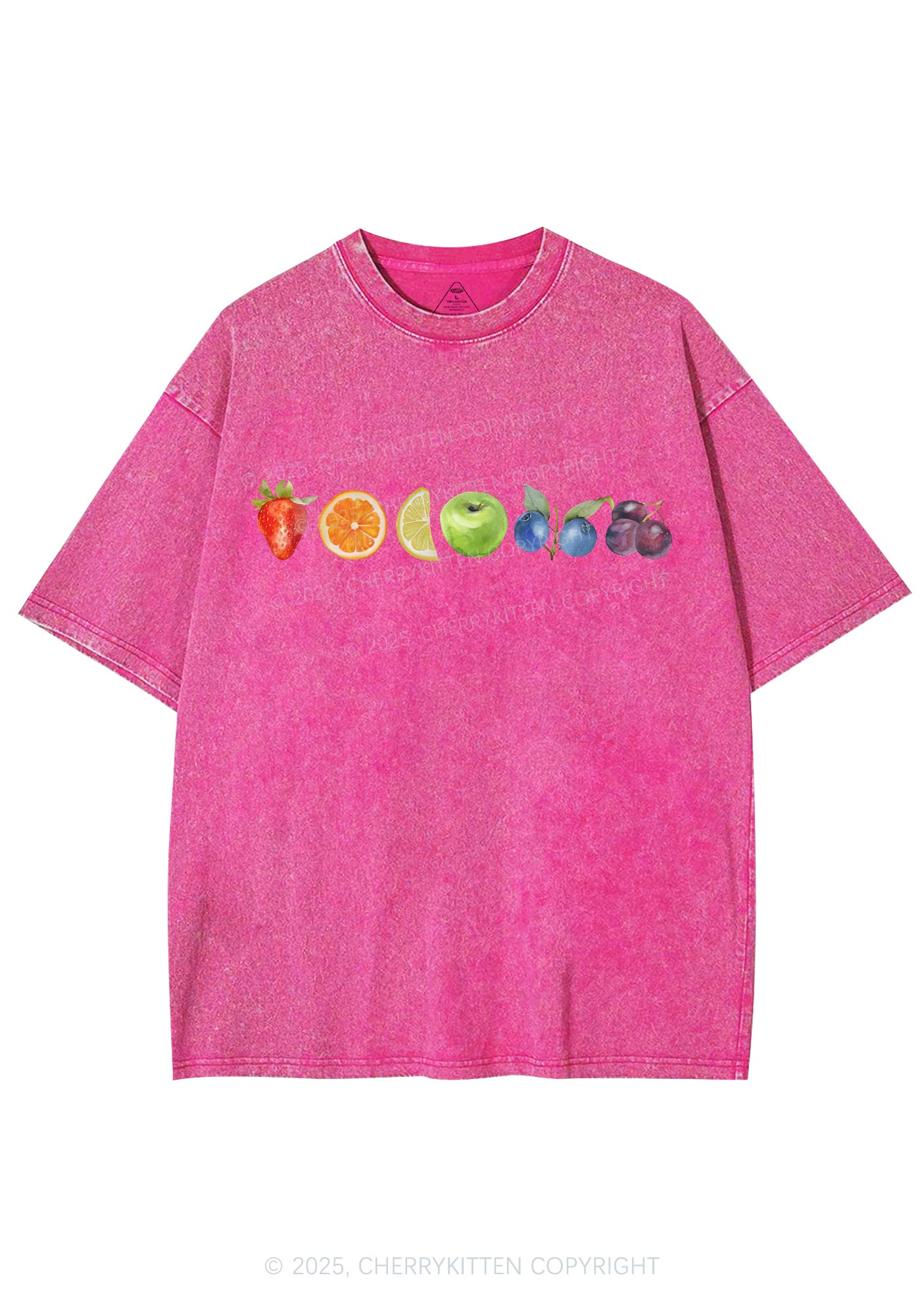 Six Fruity Y2K Shirts Washed Tee Cherrykitten