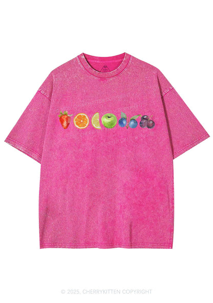 Six Fruity Y2K Shirts Washed Tee Cherrykitten