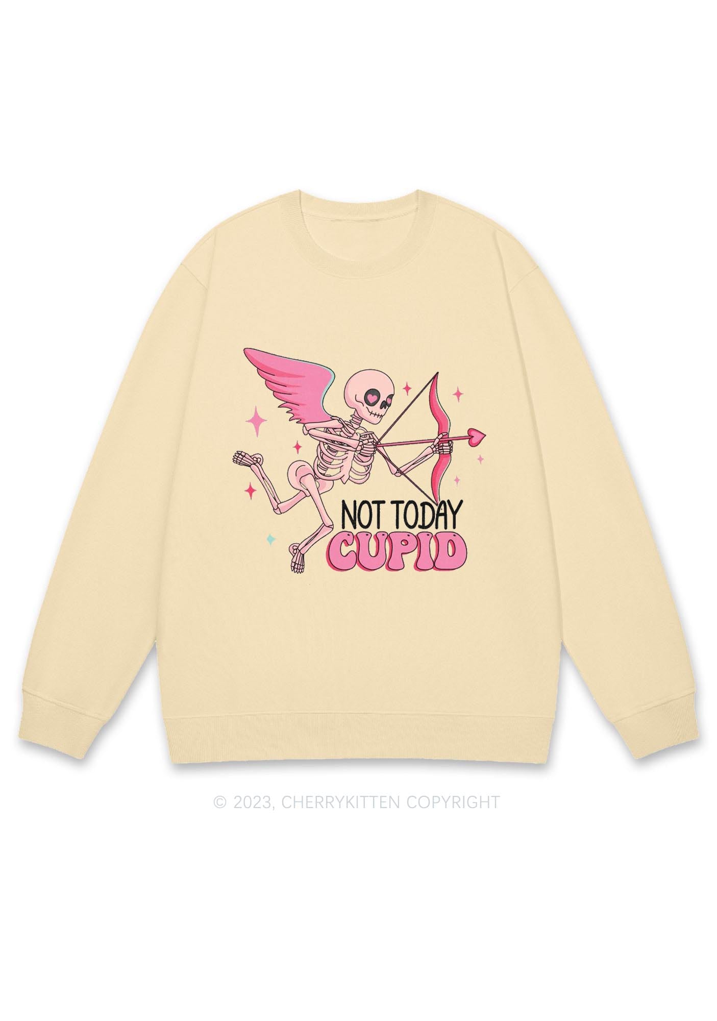 Not Today Cupid Halloween Y2K Sweatshirt Cherrykitten