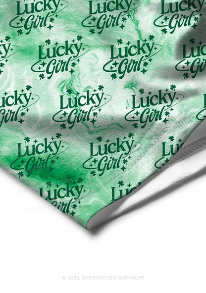 Lucky Girl Green Clover St Patricks Y2K Print Men Boxer Briefs Cherrykitten