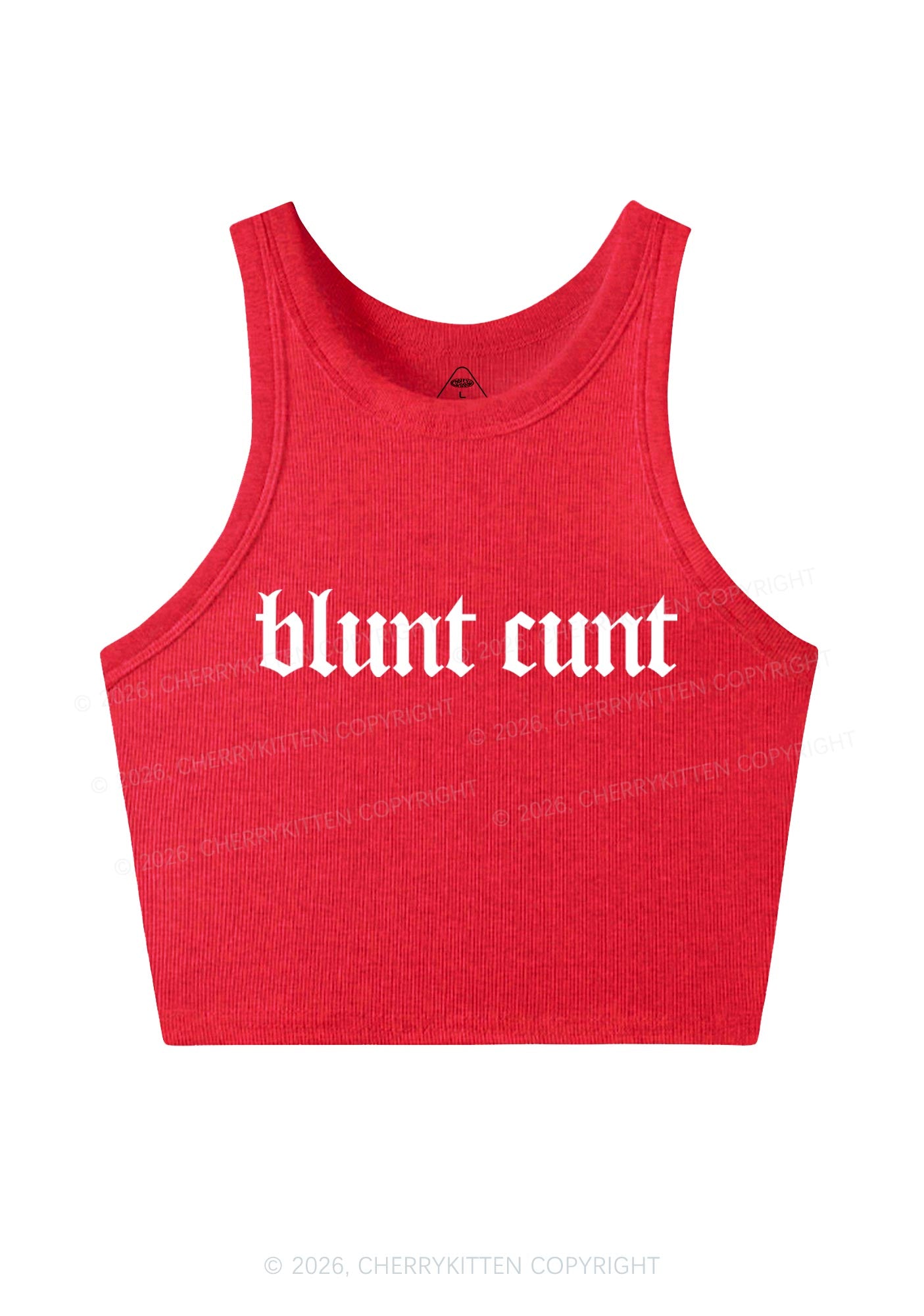 Blunt Cxxt Y2K Crop Tank Top Cherrykitten