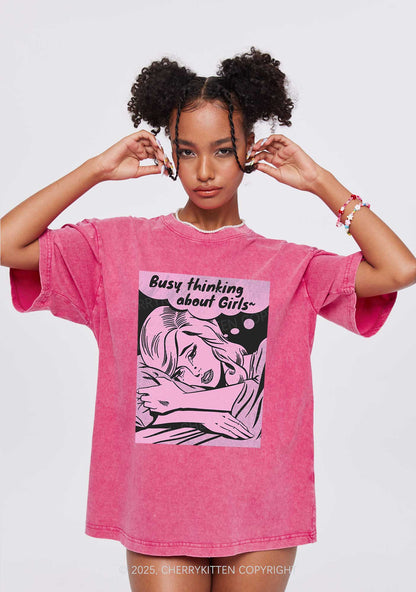 Busy Thinking About Girls Y2K Shirts Washed Tee Cherrykitten