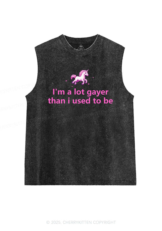 Im A Lot Gayer Pride Y2K Washed Muscle Tank Cherrykitten