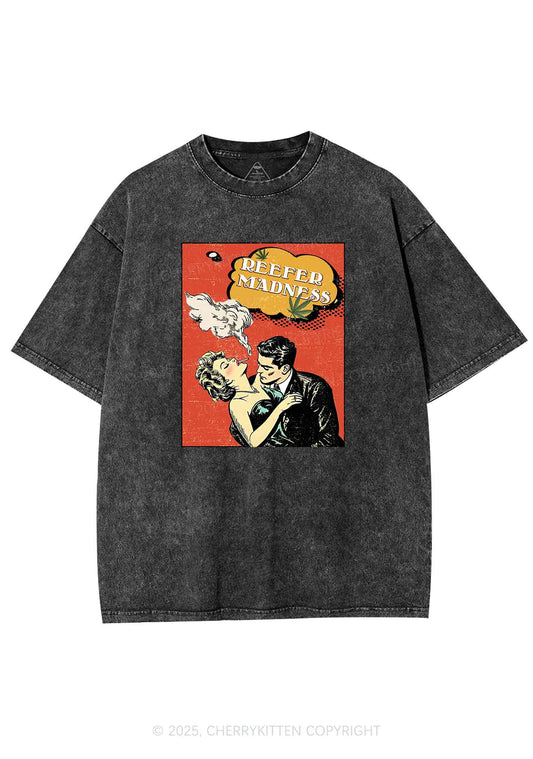 Smoke Madness Y2K Shirts Washed Tee Cherrykitten