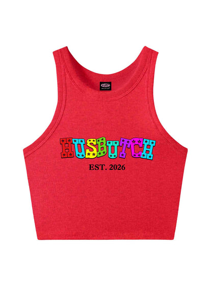 Custom Year Rainbow Husbutch Pride Y2K Crop Tank Top Cherrykitten