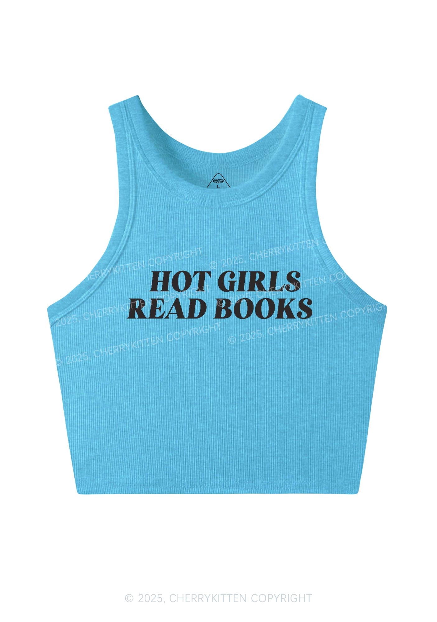 Hot Girls Read Books Y2K Crop Tank Top Cherrykitten