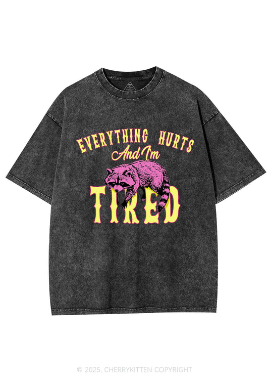 I Am Tried Y2K Shirts Washed Tee Cherrykitten