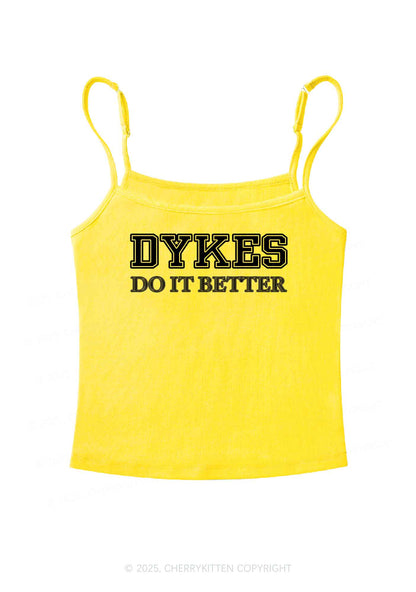 Dykes Do It Better Pride Y2K Spaghetti Strap Cami Cherrykitten