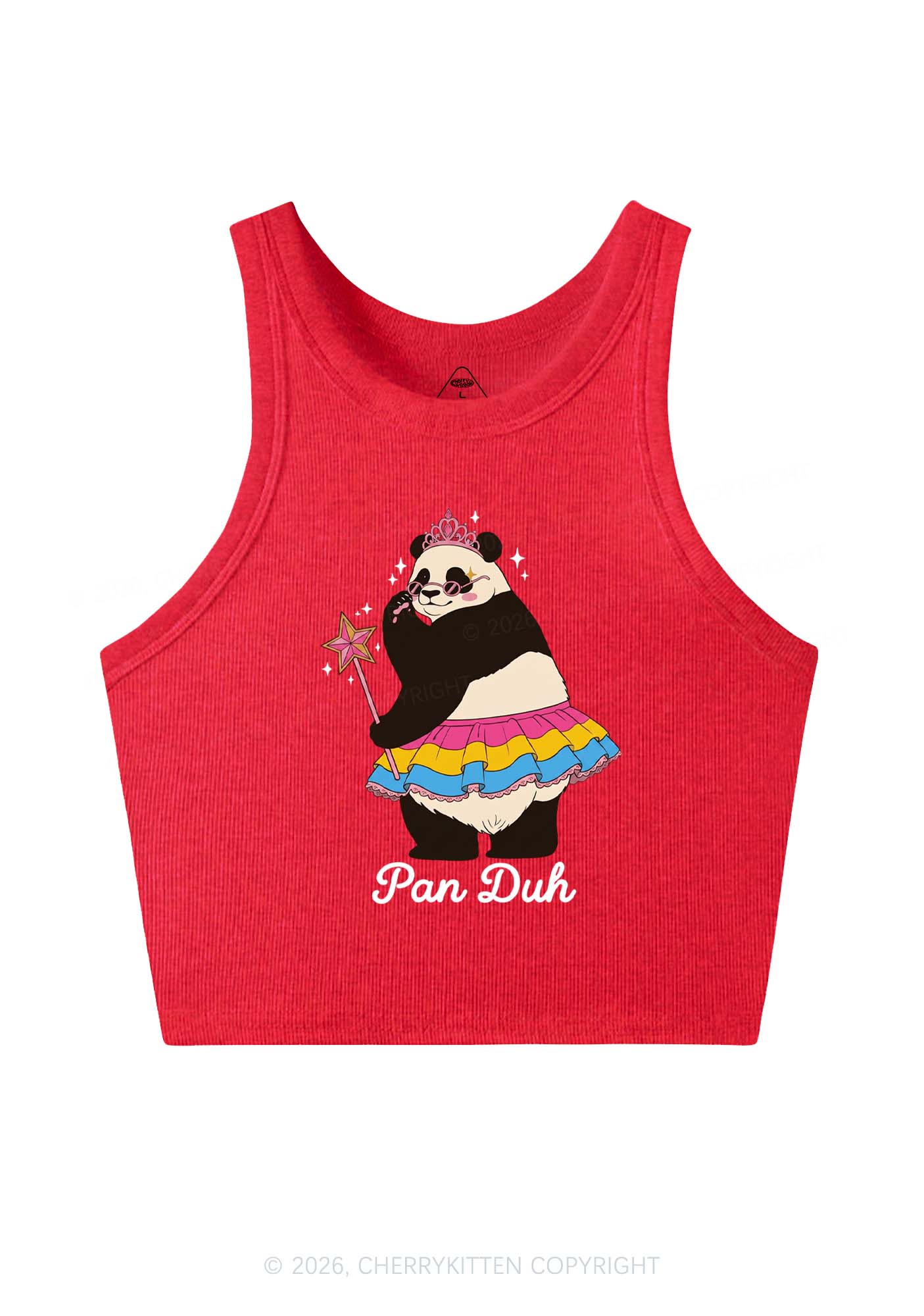 Pan Duh Pride Y2K Crop Tank Top Cherrykitten