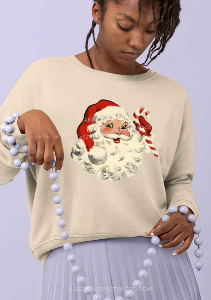Santa Claus Candy Christmas Y2K Sweatshirt Cherrykitten