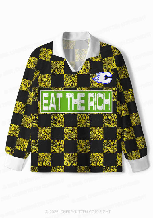Custom Eat The Rich Y2K Sport Long Sleeve Jersey Shirts Cherrykitten