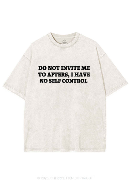 No Self Control Y2K Shirts Washed Tee Cherrykitten