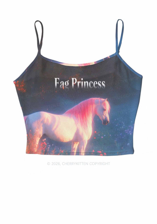 Fag Princess Horse Pride Y2K Mesh Cami Tank Cherrykitten
