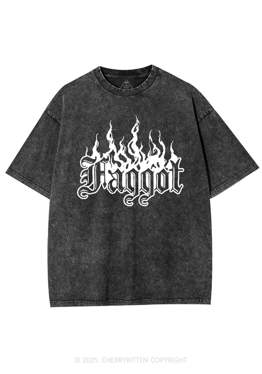 Halloween Goth Faggot Pride Y2K Shirts Washed Tee Cherrykitten