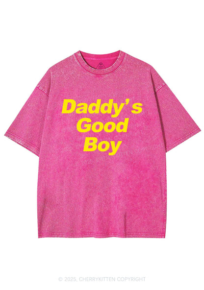 Daddys Good Boy Y2K Shirts Washed Tee Cherrykitten