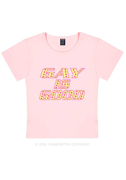 Gay Is Good Pride Y2K Baby Tee Cherrykitten