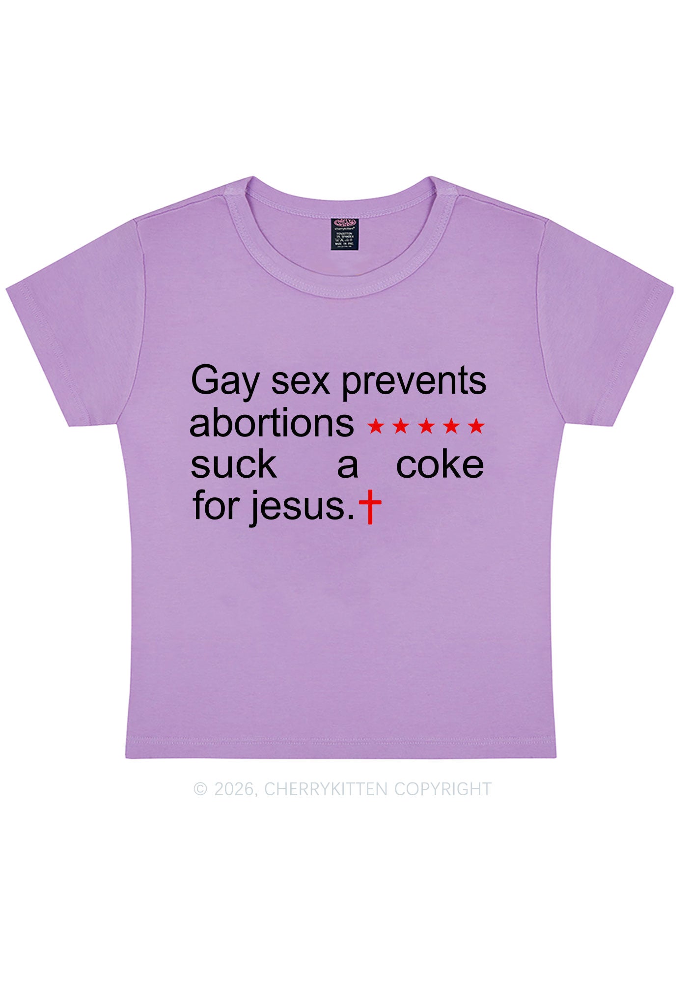 Suck A Coke For Jesus Pride Y2K Baby Tee Cherrykitten