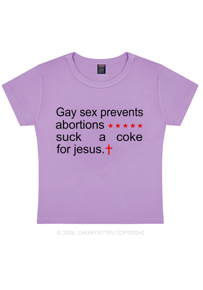 Suck A Coke For Jesus Pride Y2K Baby Tee Cherrykitten