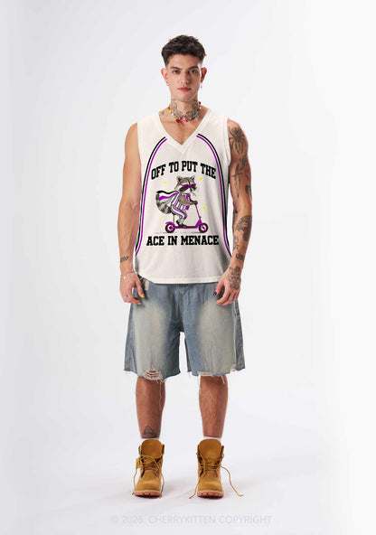 Off To Put The Ace In Menace Pride Y2K Sport Jersey Tank Cherrykitten