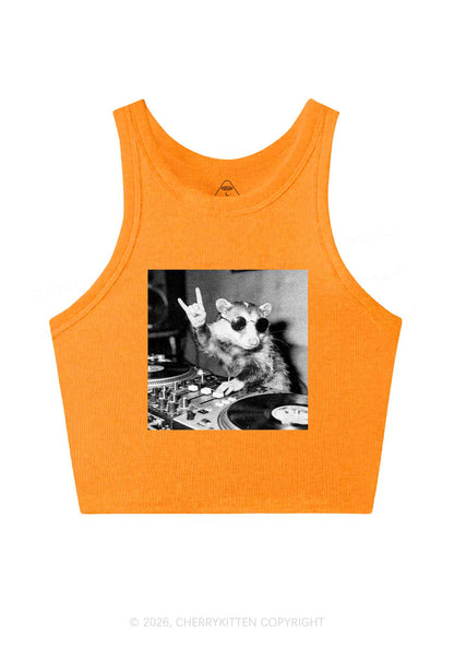 DJ Possum Y2K Crop Tank Top Cherrykitten