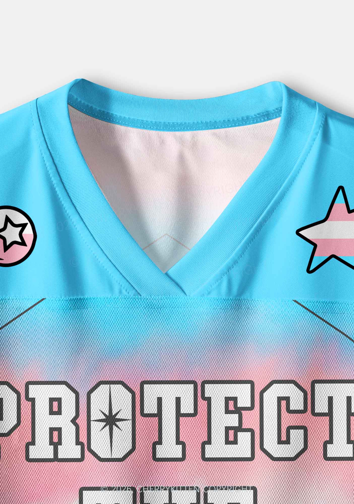 Trans Protect The Dolls Pride Y2K Crop Sport Jersey Shirts Cherrykitten