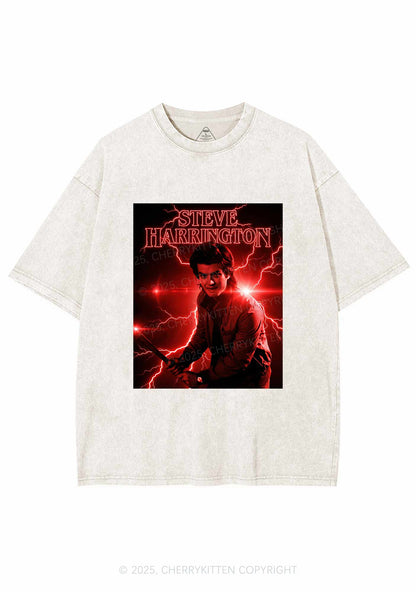 SH Red Lightning Y2K Shirts Washed Tee Cherrykitten