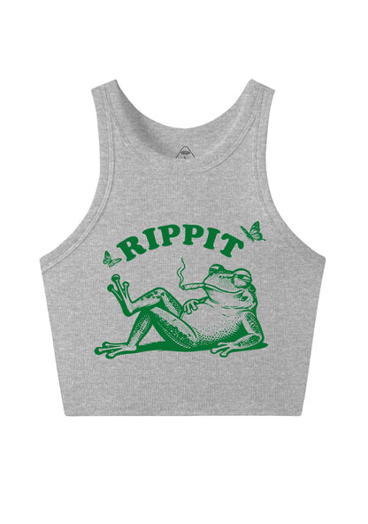 Rippit Frog Y2K Crop Tank Top Cherrykitten