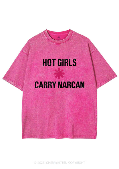 Hot Girls Carry Nxrcan Y2K Shirts Washed Tee Cherrykitten