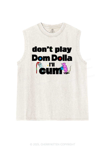 Do Not Play Dom Y2K Washed Muscle Tank Cherrykitten