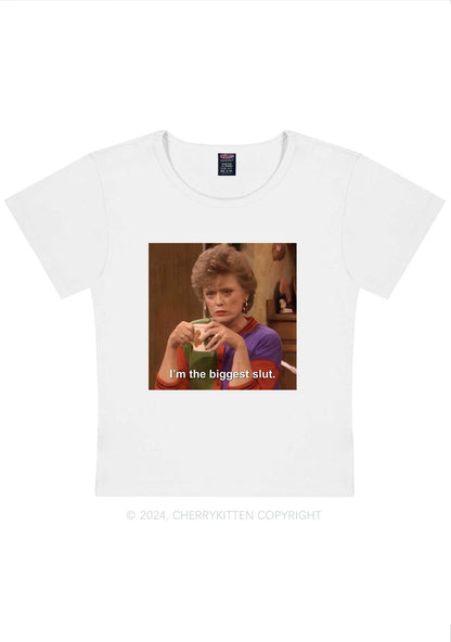 Im The Biggest Slxt Y2K Baby Tee Cherrykitten