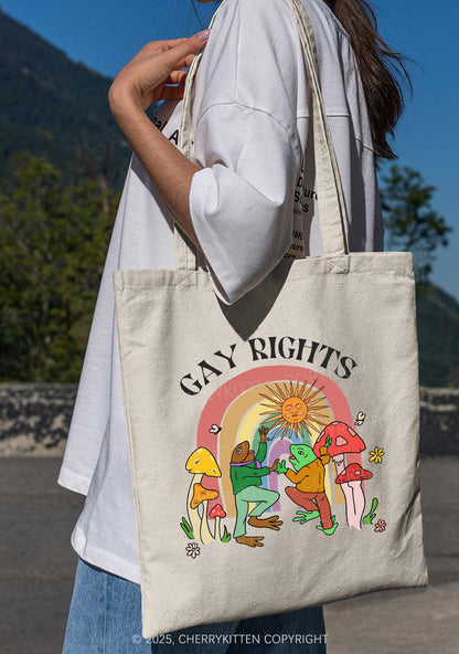 Gay Rights Pride Y2K Canvas Tote Bag Cherrykitten