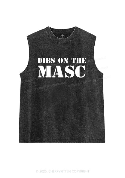 Dibs On The Masc Pride Y2K Washed Muscle Tank Cherrykitten