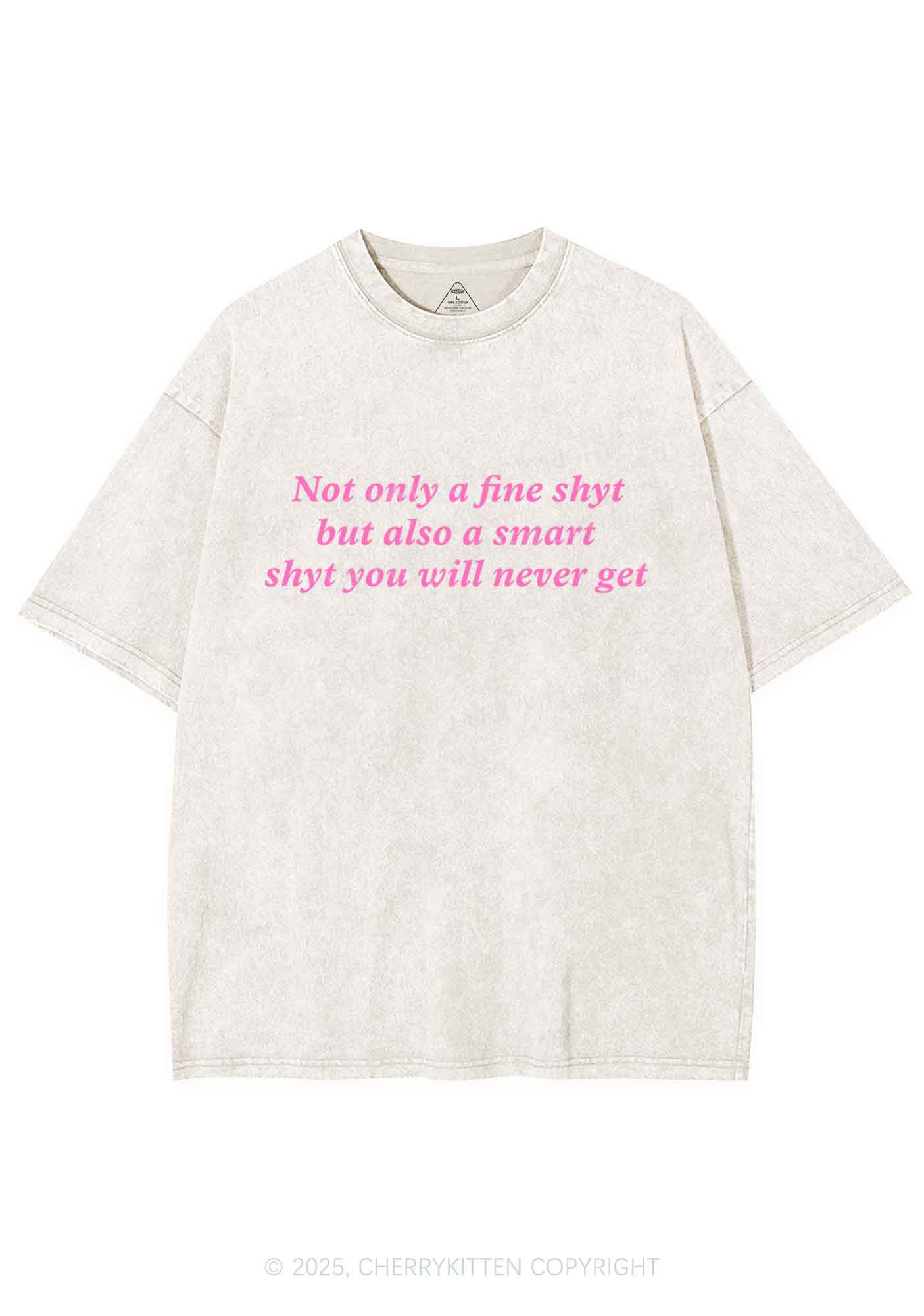 Not Only Fine Shyt Y2K Shirts Washed Tee Cherrykitten