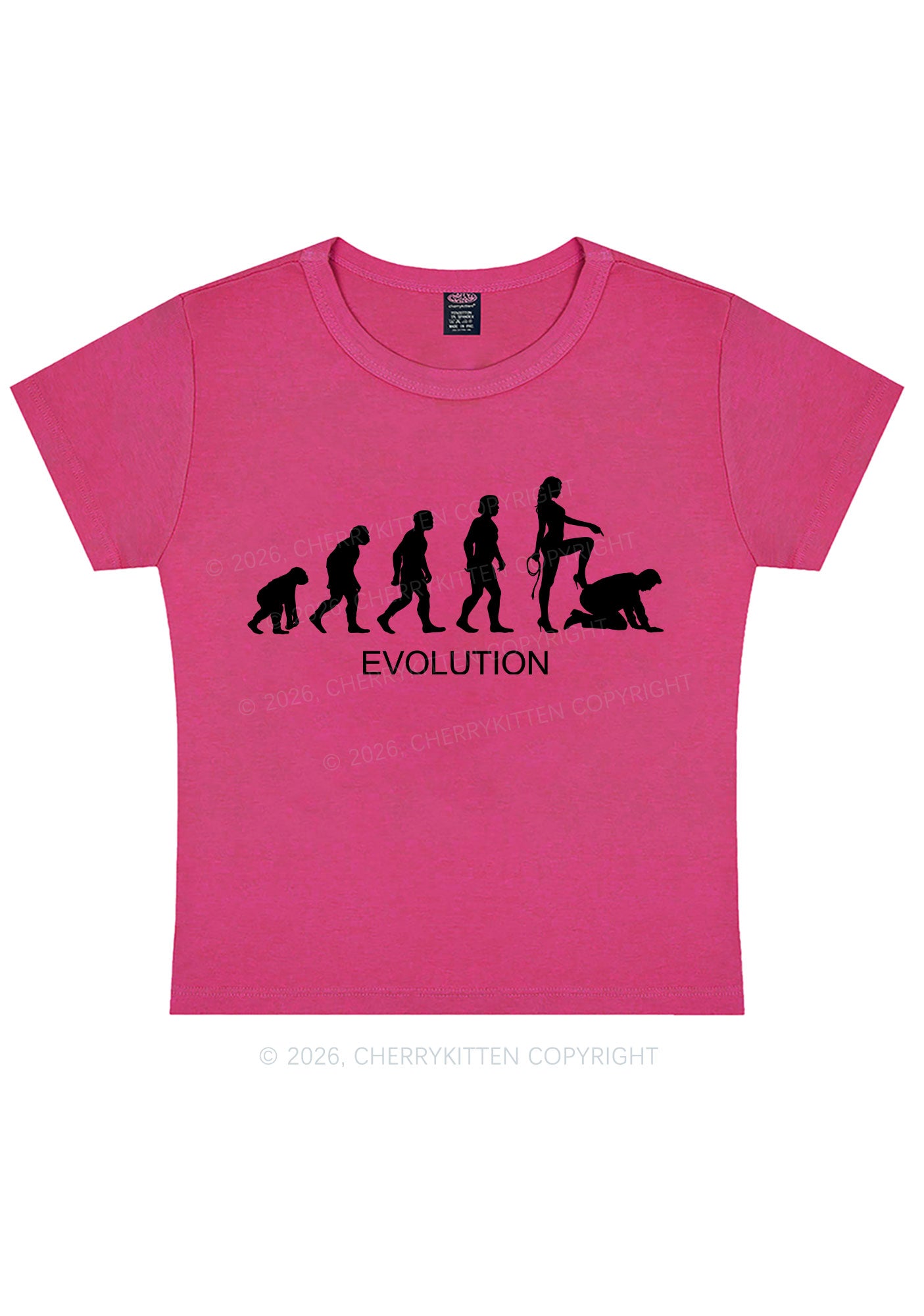 Female Evolution Y2K Baby Tee Cherrykitten