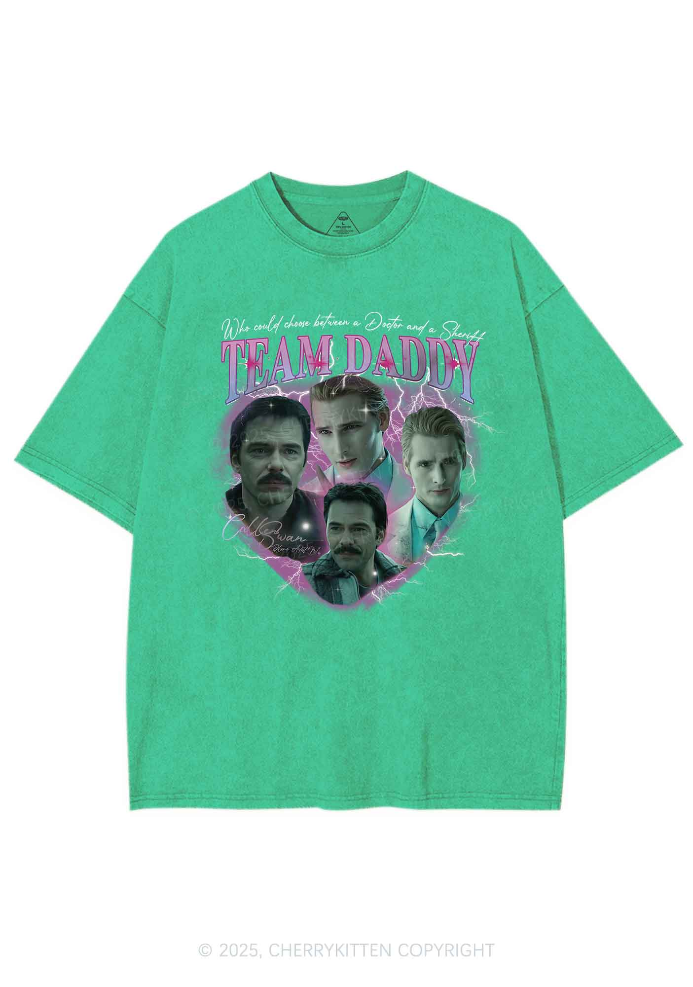 Team Daddy Y2K Shirts Washed Tee Cherrykitten