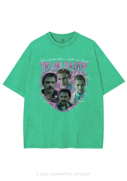 Team Daddy Y2K Shirts Washed Tee Cherrykitten