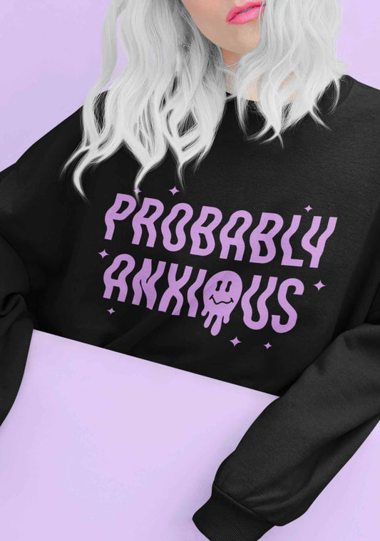 Probably Anxious Grimace Y2K Sweatshirt