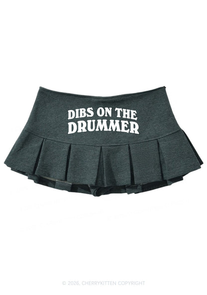 Dibs On The Drummer Y2K Mini Pleated Skirts Cherrykitten