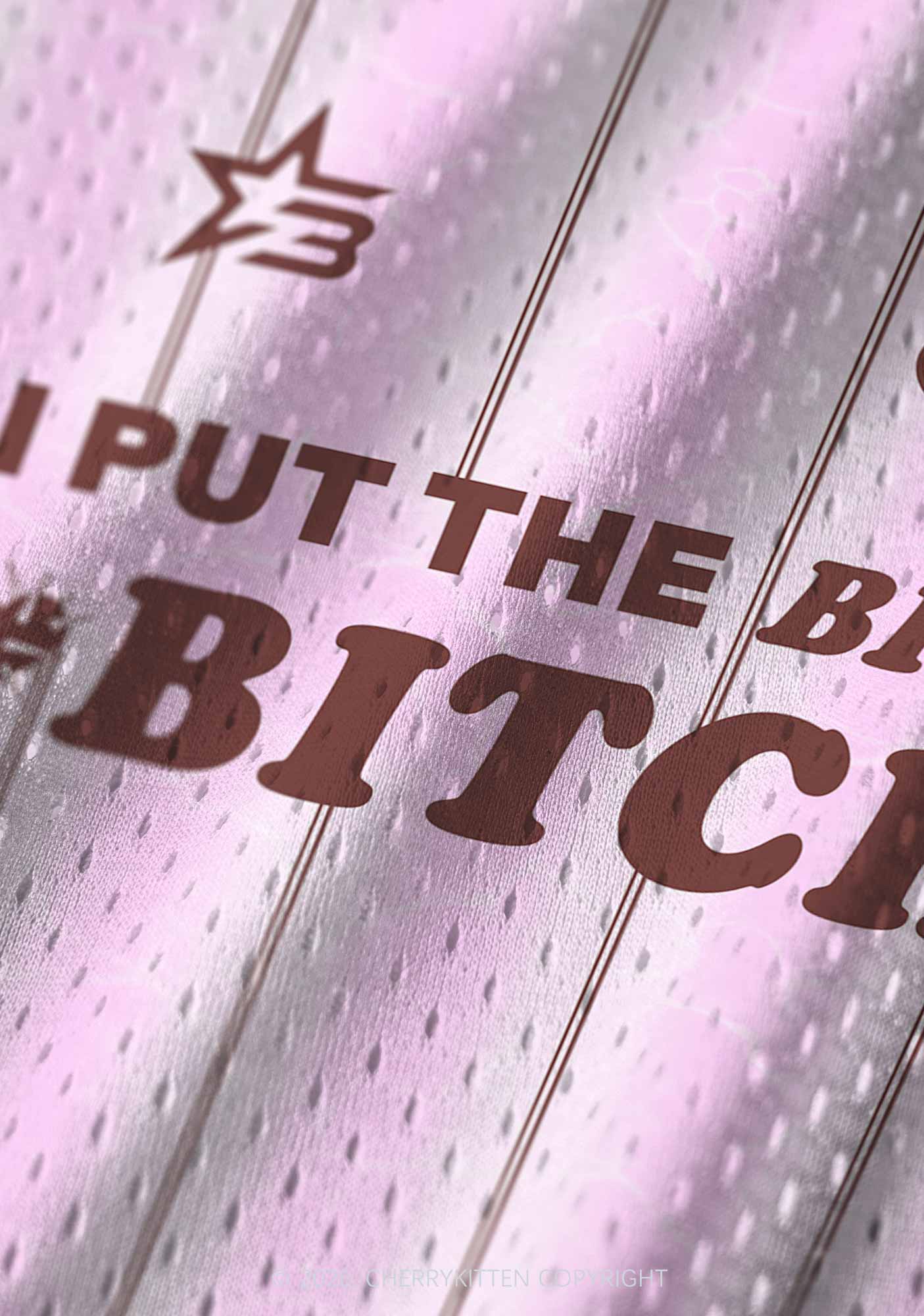 Purple I Put The Bi In Bxxch Pride Y2K Sport Jersey Tank Cherrykitten