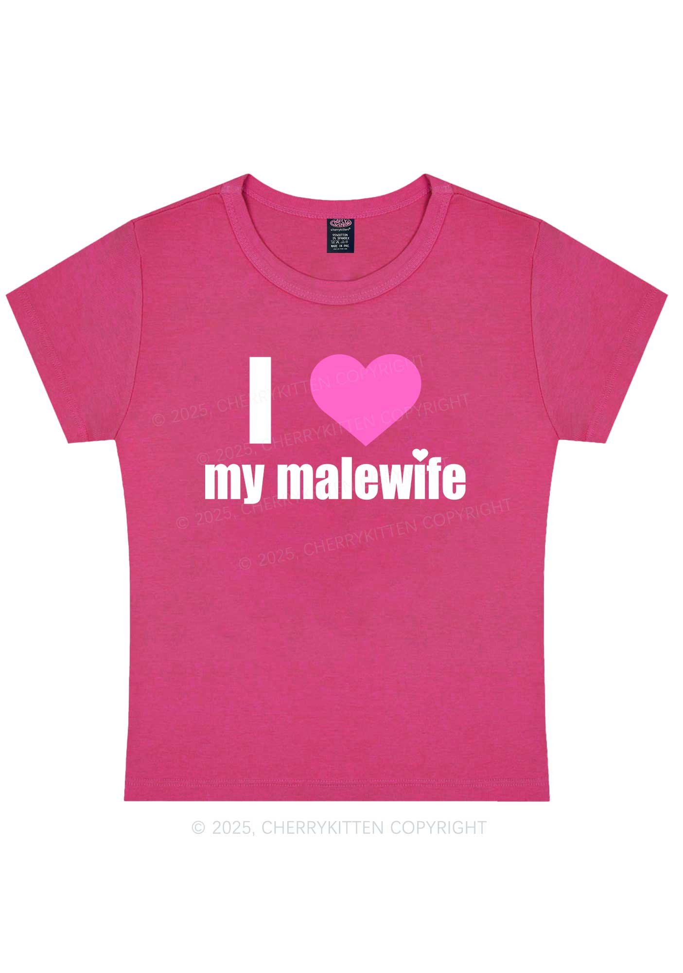 I Love My Malewife Pride Y2K Baby Tee Cherrykitten